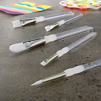 Soft-Grip™ White Taklon Brush Set