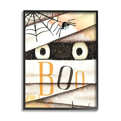 Stupell Industries Boo Creepy Eyes Peeking Framed Giclee Art