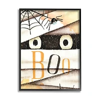 Stupell Industries Boo Creepy Eyes Peeking Framed Giclee Art
