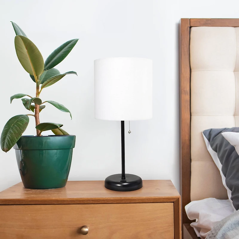 Creekwood Home 19.5" Oslo USB Port Table Lamp