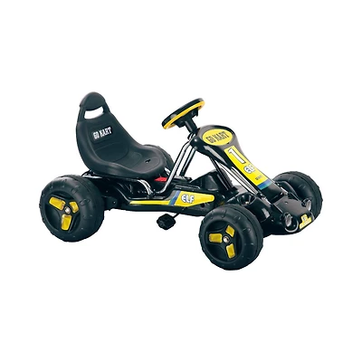 Toy Time Black & Yellow Pedal Powered Ride-On Go Kart