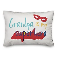Grandpa Is My Superhero Throw Pillow