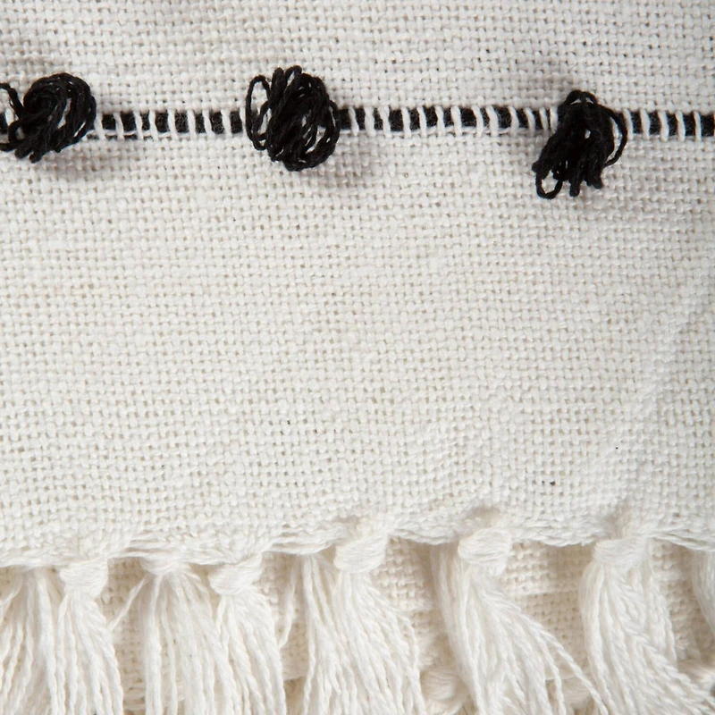 DII® Off White Woven Loop Throw