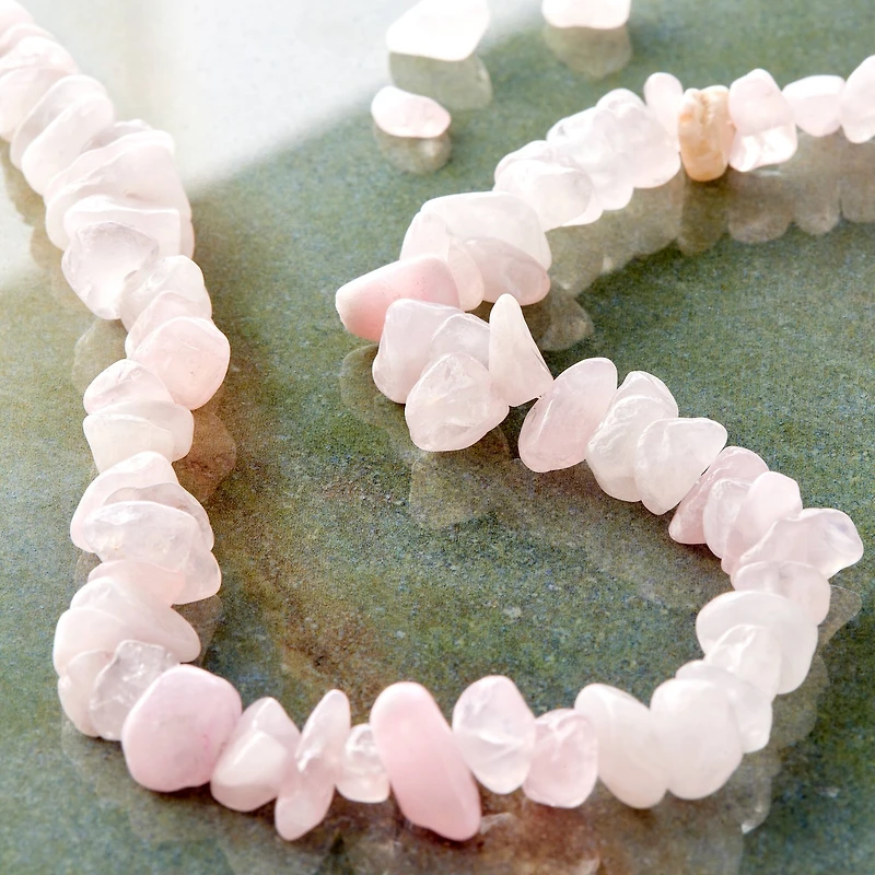 12 Pack: Rose Quartz Chip Beads by Bead Landing™