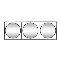 52" Gray Metal Modern Wall Mirror