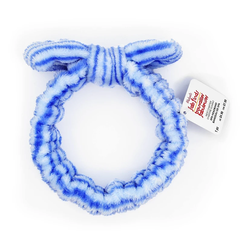 Assorted Next Chapter Striped Velvet Spa Headband, 1pc. by Fab Finds