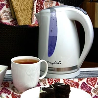 MegaChef 1.7L White Plastic Electric Tea Kettle