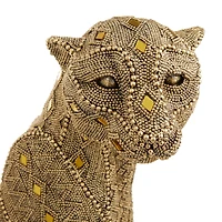 CosmoLiving by Cosmopolitan Gold Polystone Glam Sculpture, 21" x 8" x 14"