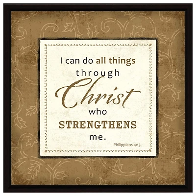 I Can Do All Wood Plaque In Black Frame