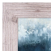 Painterly Abstract Waves Wall Print in Western White Frame