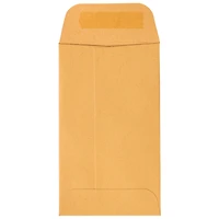 JAM Paper Brown Kraft Manila #4 Coin Business Commercial Envelopes with Peel & Seal Closure