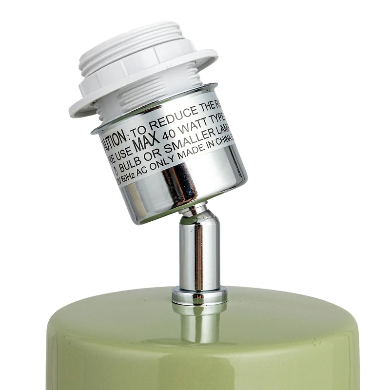 Hello Honey® 20.5" Stoneware Table Lamp with Linen Shade and Inline Switch