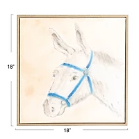 Hello Honey® 18" x 18" Donkey Wall Art