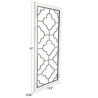 Hastings Home 31" Metal & Wood Clover Wall Panel