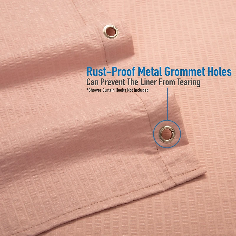 Bath Bliss Microfiber Soft Touch Dash Design Shower Curtain Liner