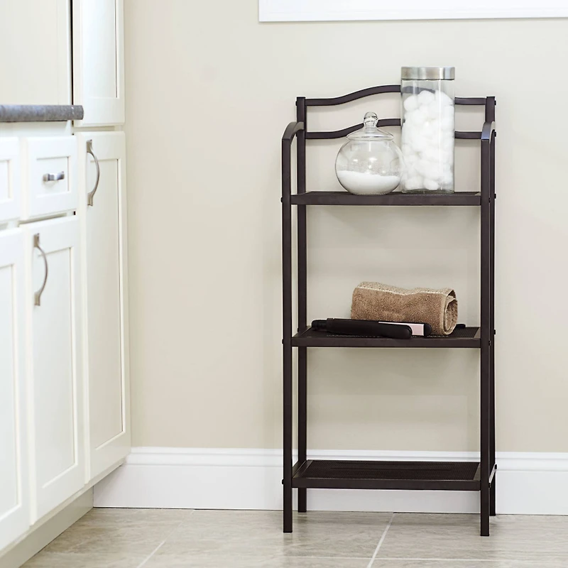 Household Essentials 3-Tier Metal Bathroom Storage Shelf