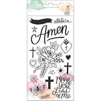 Creative Devotion Draw Near Icon & Phrase Clear Stamps