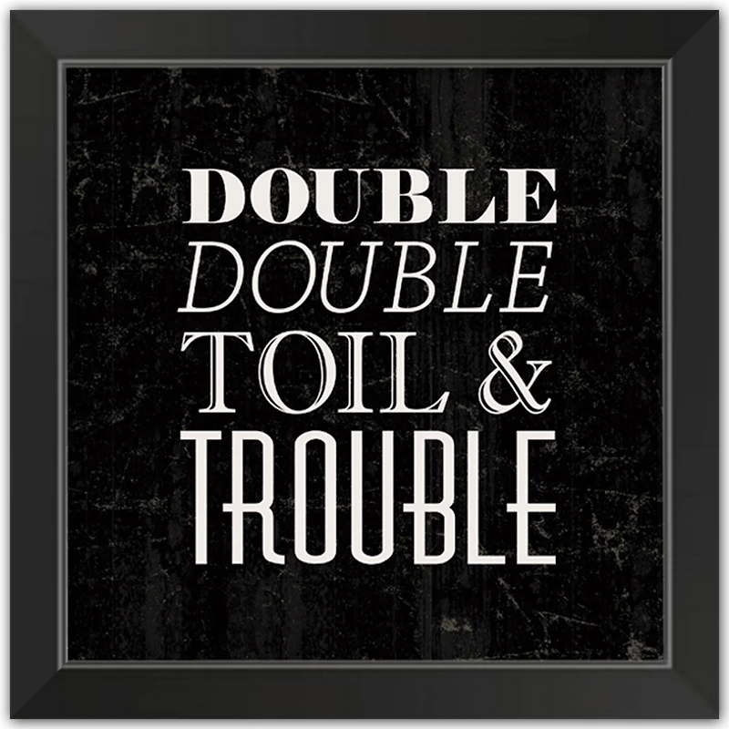 Toil & Trouble Halloween Print in Black Frame