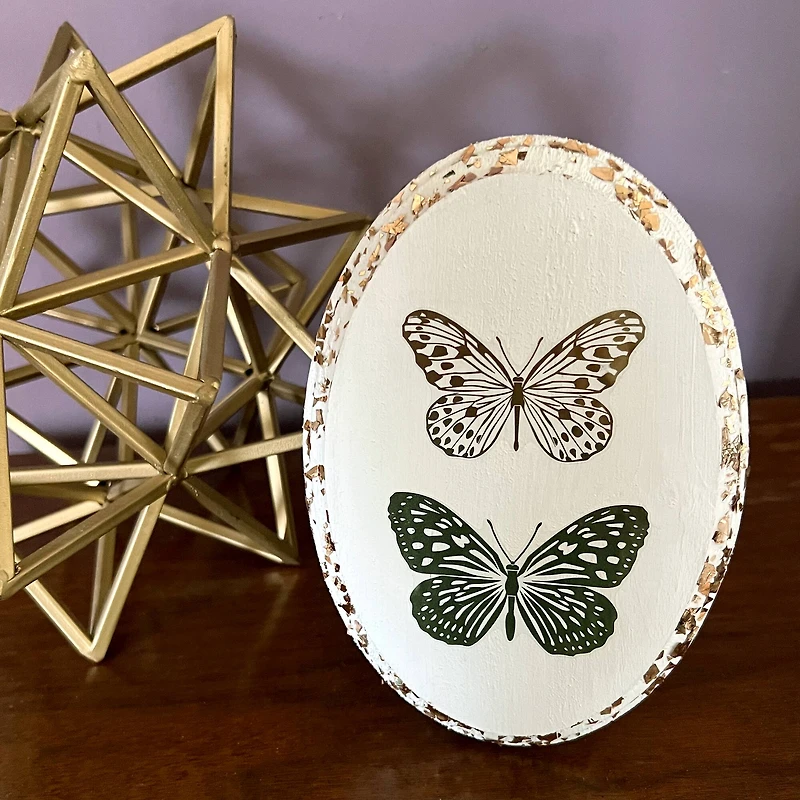 7" Unfinished Pinewood Oval Plaque by Make Market®