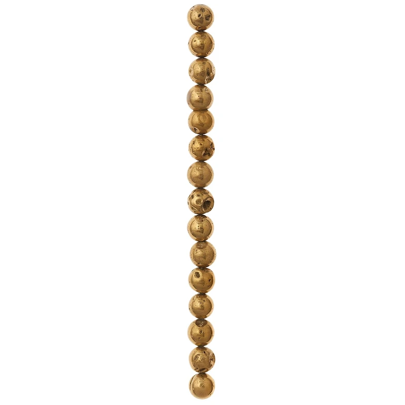 Gold Agate Round Beads, 10mm by Bead Landing™