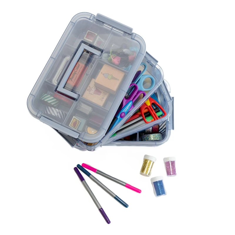 Everything Mary Four Tray Plastic Storage Organizer