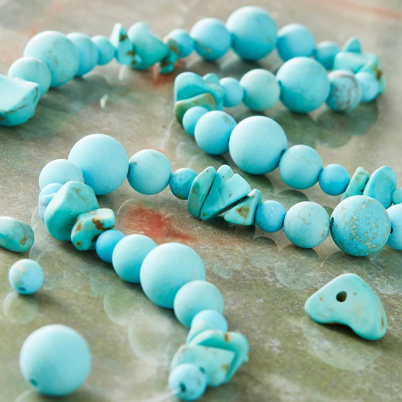 Turquoise-Dyed Howlite Beads Value Pack by Bead Landing™