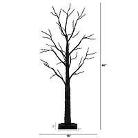 4ft. Pre-Lit LED Black Twig Artificial Halloween Tree