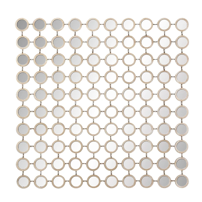 Gold Glam Metal Wall Mirror, 40" x 40"