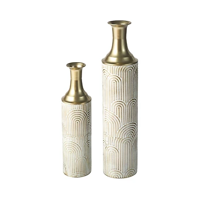 Glitzhome® Metal Modern Floor Vase Set