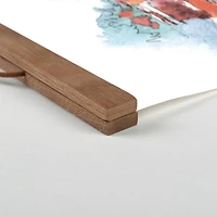 Bright Coast Buildings 20" x 16" Teak Hanging Canvas