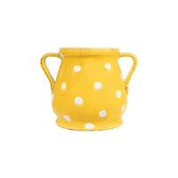Hello Honey® 8" Yellow & White Terra Cotta Planter