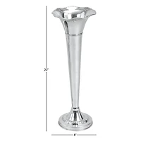 The Novogratz 22" Silver Aluminum Traditional Vase