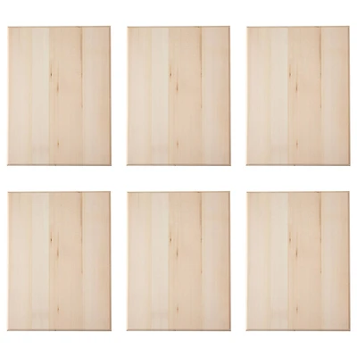 6 Pack: 16" Basswood Rectangle Plaque by Make Market®