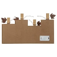 Glitzhome® 18" Lighted Wooden Fall Pumpkins Table Décor