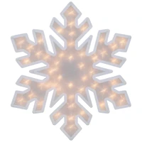 20" Lighted Snowflake Christmas Window Silhouette Décor