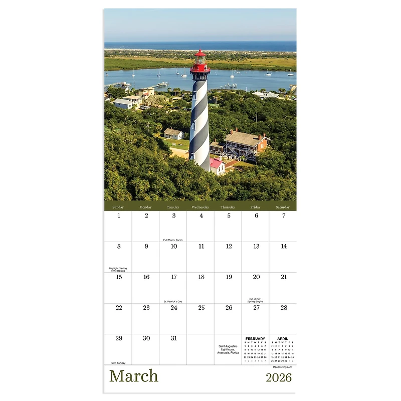 2026 Lighthouses Mini Calendar