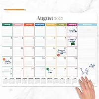 July 2025 - June 2026 Large Rainbow Blocks Desk Pad Monthly Blotter Calendar