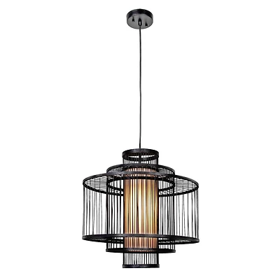 Hello Honey® 19.5" Boho Tiered Bamboo Chandelier