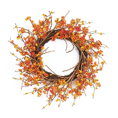 24.5" Orange & Yellow Bittersweet Wreath