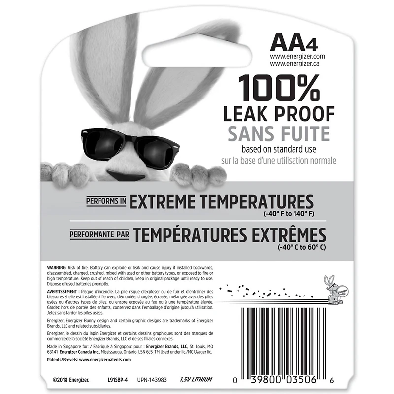 Energizer® Ultimate Lithium™ AA Battery Pack