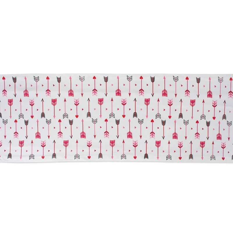 DII® 72" Hearts & Arrow Print Table Runner