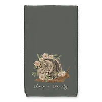 Moody Boho Floral Snail 16" x 25" Towel Set