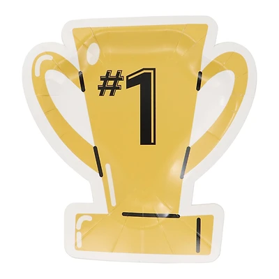 24 Packs: 8 ct. (192 total) 7" Trophy Shaped Snack Plates by Celebrate It™