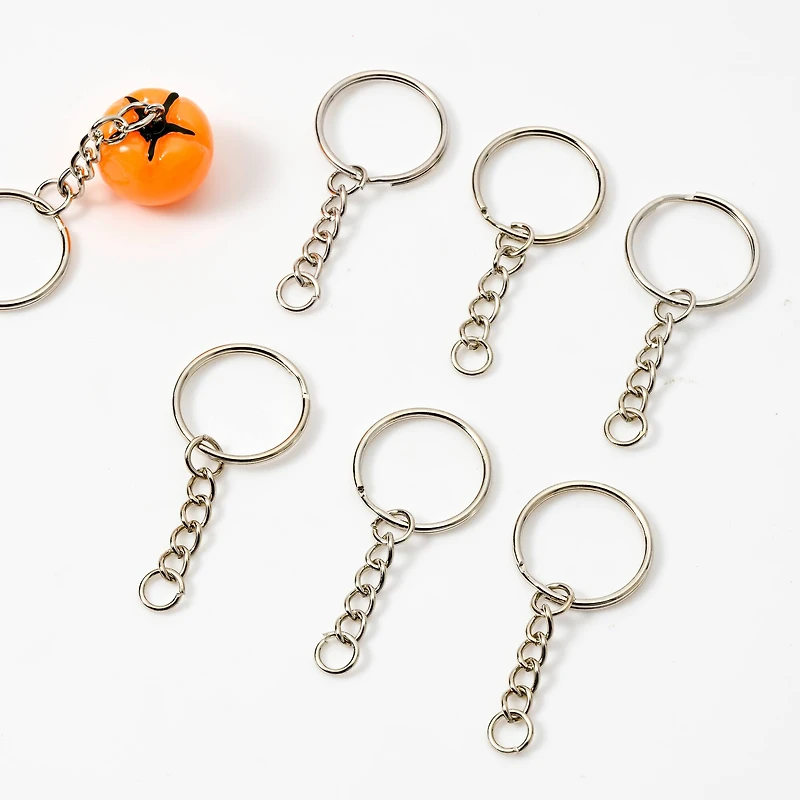 25mm Rhodium Split Keyrings, 50ct. by Bead Landing™