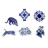 Blue & White Tattoo Icon Vinyl Die Cut Stickers by Recollections™