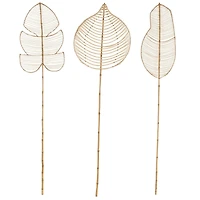 79" Brown Rattan Leaf Handmade Palm Leaf