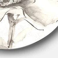 Designart - Indigold Grey Peonies IV