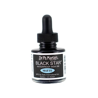 Dr. Ph. Martin's® Black Star® Waterproof India Ink, Matte