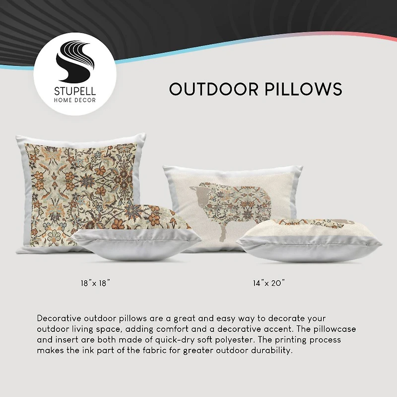 Stupell Industries Full Bloom Sentiment Outdoor Printed Pillow