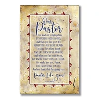 Our Pastor Plaque with Easel & Hanger